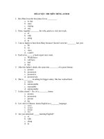 ĐỀ LUYỆN THI MÔN TIẾNG ANH 01 docx