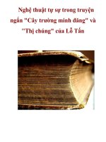 Nghệ thuật tự sự trong truyện ngắn 