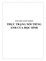 skkn thực trạng nói tiếng anh của học sinh