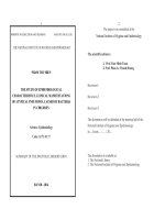 the study of epidemiological characteristics, clinical manifestations of atypical pneumonia caused by bacteria in children