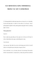 XÁC ĐỊNH HÀM LƯỢNG THIMEROSAL TRONG VẮC XIN VÀ SINH PHẨM pps