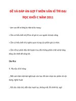 ĐỀ VÀ ĐÁP ÁN GỢI Ý MÔN VĂN KÌ THI ĐẠI HỌC KHỐI C NĂM 2011_2 ppt