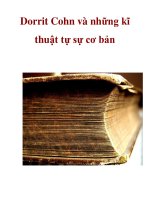 Dorrit Cohn và những kĩ thuật tự sự cơ bản _2 pps