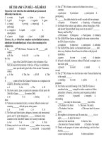 ĐỀ THI ANH VĂN MẪU – MÃ ĐỀ 013 potx