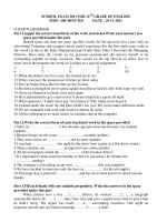 SCHOOL EXAM 2011 FOR 12TH GRADE OF ENGLISH TIME ppsx