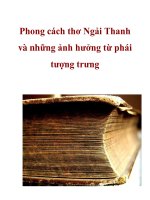 Phong cách thơ Ngải Thanh và những ảnh hưởng từ phái tượng trưng _3 pdf
