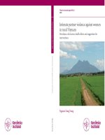 Intimate partner violence against women in rural vietnam