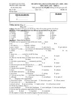 ĐỀ KIỂM TRA CHẤT LƯỢNG HỌC KỲ 1 (2010 - 2011) MÔN: TIẾNG ANH KHỐI 12 ( Mã đề 03) ppt