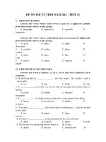 ĐỀ ÔN THI TN THPT NĂM 2011 - TEST 11 pptx