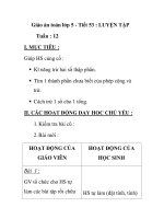 Giáo án toán lớp 5 - Tiết 53 : LUYỆN TẬP potx