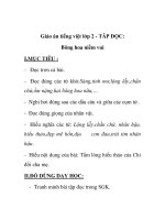 Giáo án tiếng việt lớp 2 - TÂP ĐỌC: Bông hoa niềm vui ppsx