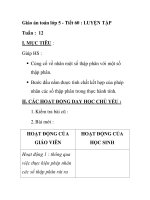 Giáo án toán lớp 5 - Tiết 60 : LUYỆN TẬP pptx