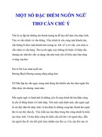 MỘT SỐ ĐẶC ĐIỂM NGÔN NGỮ THƠ CẦN CHÚ Ý_2 pps