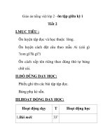 Giáo án tiếng việt lớp 2 - ôn tập giữa kỳ i Tiết 2 potx