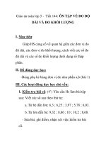 Giáo án toán lớp 5 - Tiết 144: ÔN TẬP VỀ ĐO ĐỘ DÀI VÀ ĐO KHỐI LƯỢNG ppsx