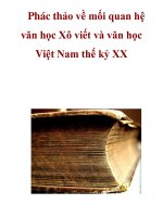 Phác thảo về mối quan hệ văn học Xô viết và văn học Việt Nam thế kỷ XX pptx
