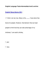English Language Tests-Intermediate level''''s archiveEnglish Slang Idioms (281) pdf