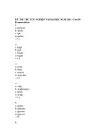 KỲ THI THỬ TỐT NGHIỆP VÀ ĐẠI HỌC NĂM 2011 - Test 59 docx