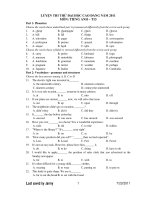 LUYỆN THI THỬ ĐẠI HỌC CAO ĐẲNG NĂM 2011 MÔN: TIẾNG ANH – T13 pps