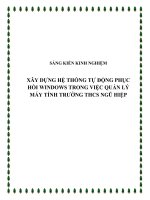 skkn xây dựng hệ thống tự động phục hồi windows trong việc quản lý máy tính trường thcs ngũ hiệp