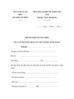 MẪU ĐƠN ĐỀ NGHỊ CẤP GIẤY PHÉP ĐƯA TÁC PHẨM MỸ THUẬT TỪ VIỆT NAM RA NƯỚC NGOÀI pptx