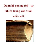Quan hệ con người – tự nhiên trong văn xuôi miền núi pdf