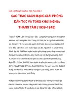 CAO TRÀO CÁCH MẠNG GIẢI PHÓNG DÂN TỘC VÀ TỔNG KHỞI NGHĨA THÁNG TÁM (1939-1945)_3 pps