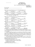 ĐỀ THI HỌC KỲ I MÔN : ANH VĂN LỚP 12 - Mã đề thi 585 ppsx