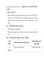 Giáo án tiếng việt lớp 5 - Tập làm văn: KIỂM TRA VIẾT pps