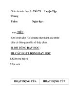 Giáo án toán lớp 5 - Tiết 73 : Luyện Tập Chung pot