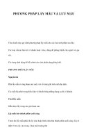 PHƯƠNG PHÁP LẤY MẪU VÀ LƯU MẪU pot