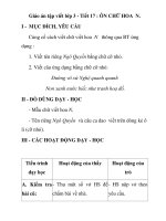 Giáo án tập viết lớp 3 - Tiết 17 : ÔN CHỮ HOA N potx