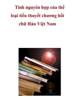 Tính nguyên hợp của thể loại tiểu thuyết chương hồi chữ Hán Việt Nam _2 pptx