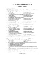 KỲ THI HỌC SINH GIỎI TỈNH LẦN VII Năm học : 2010-2011 pps