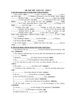 ĐỀ THI THỬ ANH VĂN - TEST 2 doc