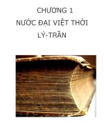 CHƯƠNG 1 NƯỚC ĐẠI VIỆT THỜI LÝ-TRẦN potx