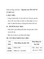 Giáo án tiếng việt lớp 5 - Tập làm văn: ÔN TẬP VỀ TẢ ĐỒ VẬT pptx