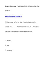 English Language Proficiency Tests-Advanced Level''''sarchiveReal Life: Coffee Shops (2) ppt