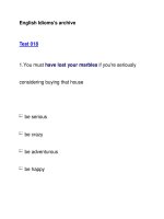 English Idioms''''s archiveTest 018 ppsx