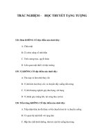 TRẮC NGHIỆM -HỌC THUYẾT TẠNG TƯỢNG pptx