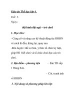 Giáo án Thể dục lớp 4 - Tiết: 5đội hình đội ngũ – trò chơI pps