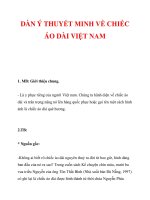 DÀN Ý THUYẾT MINH VỀ CHIẾC ÁO DÀI VIỆT NAM potx