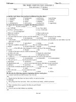 THE THIRD WRITTEN TEST- ENGLISH 12 pdf