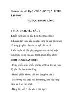 Giáo án tập viết lớp 3 - Tiết 9 :ÔN TẬP , K.TRA TẬP ĐỌC VÀ HỌC THUỘC LÒNG. ppsx