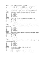 Đề thi và đáp án Sinh học: Đột biến dị bội docx