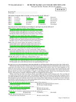 ĐỀ THI THỬ ĐẠI HỌC LẦN I NĂM 2011 MÔN TIẾNG ANH - Mã đề thi 224 ppsx