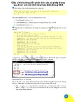 Giáo trình hướng dẫn phân tích các cú pháp trong quá trình viết mã lệnh khai báo biến trong VBS p1 pdf