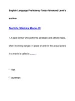 English Language Proficiency Tests-Advanced Level''''sarchiveReal Life: Watching Movies (3) pdf