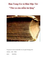 Han Yong-Un và Hàn Mặc Tử: 