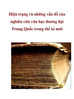 Hiện trạng và những vấn đề của nghiên cứu văn học đương đại Trung Quốc trong thế kỉ mới pptx